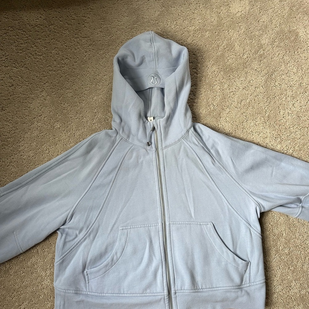 Light Blue Zip-Up Hoodie